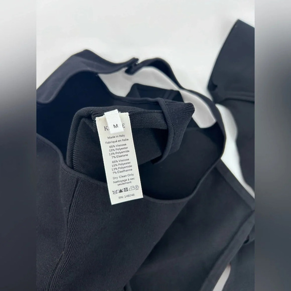 NWT KHAITE Vita Bodysuit Ribbed Cutout Size M Black Thong Back - Picture 11 of 14